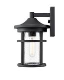 1-Light Outdoor Wall Sconce in Textured Black 