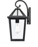 1-Light Outdoor Wall Lantern in Black 