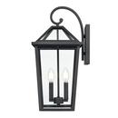 2-Light Outdoor Wall Sconce in Textured Black 