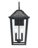 2-Light Outdoor Wall Sconce in Textured Black