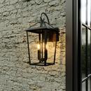 2-Light Outdoor Wall Sconce in Textured Black 