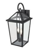 2-Light Outdoor Wall Sconce in Textured Black 