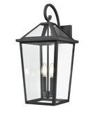2-Light Outdoor Wall Sconce in Textured Black 