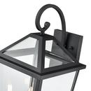 2-Light Outdoor Wall Sconce in Textured Black 