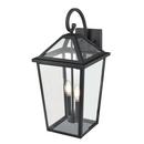 2-Light Outdoor Wall Sconce in Textured Black 