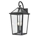 2-Light Outdoor Wall Sconce in Textured Black 
