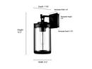 1-Light Outdoor Wall Sconce in Textured Black 
