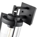 1-Light Outdoor Wall Sconce in Textured Black 