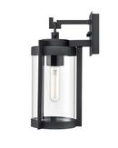 1-Light Outdoor Wall Sconce in Textured Black 