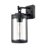 1-Light Outdoor Wall Sconce in Textured Black 
