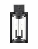 2-Light Outdoor Wall Sconce in Textured Black