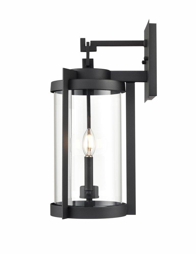 2-Light Outdoor Wall Sconce in Textured Black 