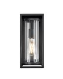 1-Light Outdoor Wall Sconce in Textured Black 