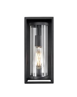 1-Light Outdoor Wall Sconce in Textured Black