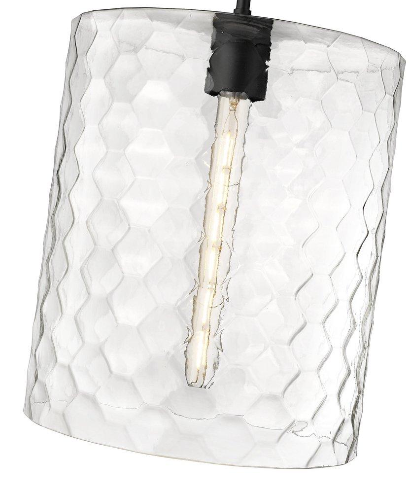 1-Light Pendant Light in Matte Black 