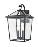 3-Light Outdoor Wall Sconce in Textured Black 