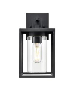 1-Light Outdoor Wall Sconce in Textured Black