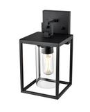 1-Light Outdoor Wall Sconce in Textured Black 