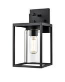 1-Light Outdoor Wall Sconce in Textured Black 