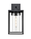 1-Light Outdoor Wall Sconce in Textured Black