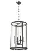 4-Light Foyer Pendant in Matte Black 