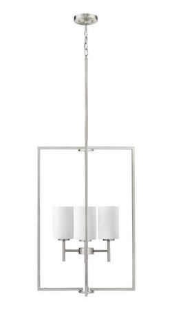 4-Light Foyer Pendant in Brushed Nickel