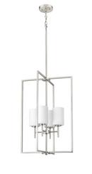 4-Light Foyer Pendant in Brushed Nickel 