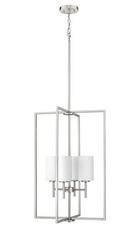4-Light Foyer Pendant in Brushed Nickel 