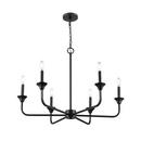 6-Light Chandelier Ceiling Light in Matte Black 