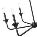 6-Light Chandelier Ceiling Light in Matte Black 