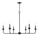 6-Light Chandelier Ceiling Light in Matte Black 