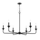 6-Light Chandelier Ceiling Light in Matte Black 