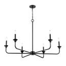 6-Light Chandelier Ceiling Light in Matte Black 