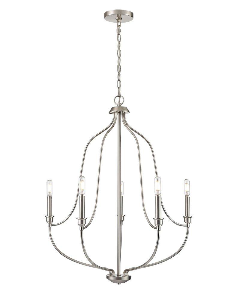 Millennium Lighting Brushed Nickel 5-Light Chandelier Ceiling Light 