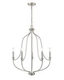 Millennium Lighting Brushed Nickel 5-Light Chandelier Ceiling Light 