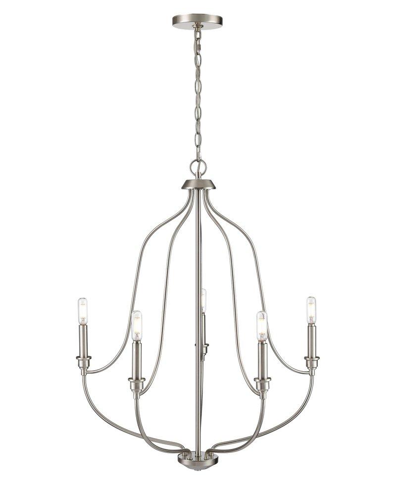 Millennium Lighting Brushed Nickel 5-Light Chandelier Ceiling Light 