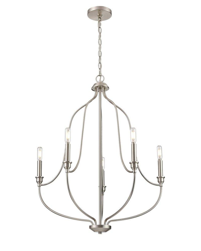 Millennium Lighting Brushed Nickel 5-Light Chandelier Ceiling Light 