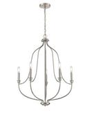Millennium Lighting Brushed Nickel 5-Light Chandelier Ceiling Light 