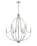 Millennium Lighting Brushed Nickel 9-Light Chandelier Ceiling Light 