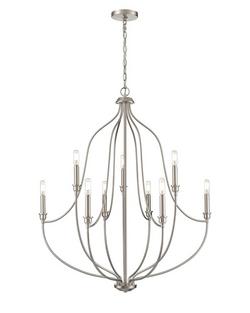 9-Light Chandelier Ceiling Light in Brushed Nickel