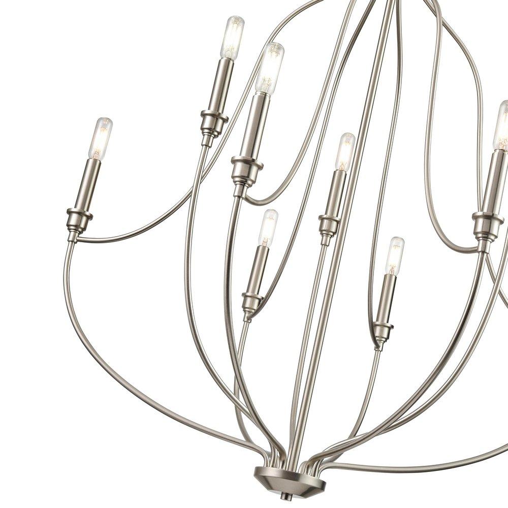 Millennium Lighting Brushed Nickel 9-Light Chandelier Ceiling Light 