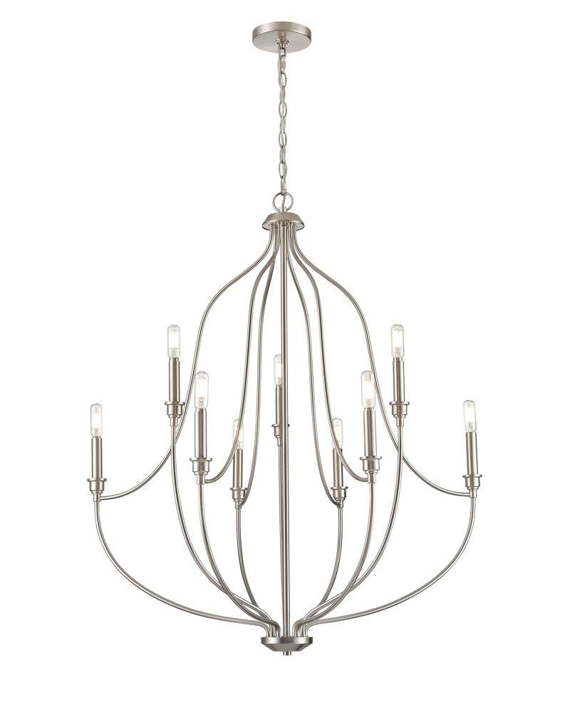 Millennium Lighting Brushed Nickel 9-Light Chandelier Ceiling Light 