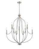 Millennium Lighting Brushed Nickel 9-Light Chandelier Ceiling Light 