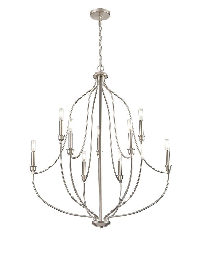 Millennium Lighting Brushed Nickel 9-Light Chandelier Ceiling Light 