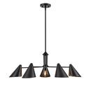 5-Light Chandelier in Matte Black