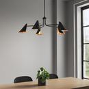 5-Light Chandelier Ceiling Light in Matte Black 