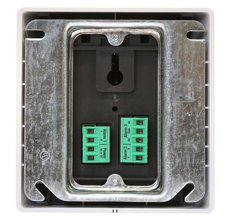 WHITE HOUSING-CARBON DIOXIDE CO2 FIXED GAS DETECTOR-RANGE OF 0-5% BY VOL. AUTO OR MANUAL CALIBRATION (3 RELAYS) 