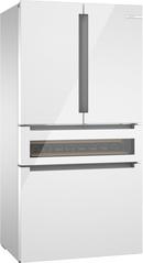 800 SERIES FRENCH DOOR BOTTOM MOUNT REFRIGERATOR, REFRESHMENT CENTER, GLASS OVER WHITE, 72 