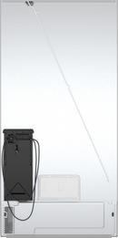 800 SERIES FRENCH DOOR BOTTOM MOUNT REFRIGERATOR, REFRESHMENT CENTER, GLASS OVER WHITE, 72 