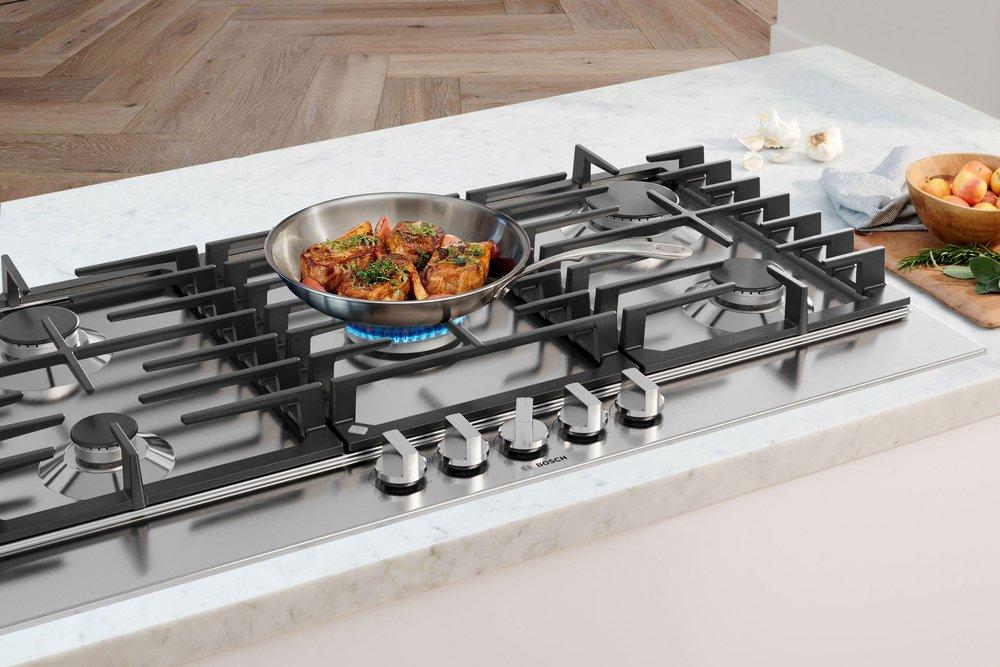 36 in. 5 Burner Gas Cooktop in Stainless Steel 